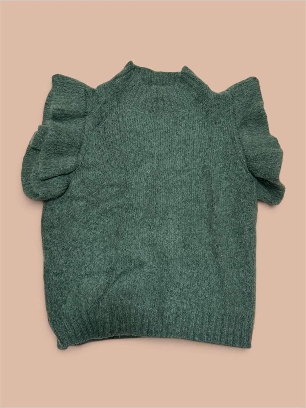 Zara • Ruffle Sleeve Sweater Top